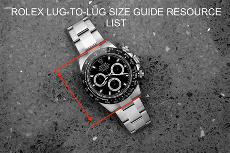 rolex 16610 lug to lug|Rolex lug size chart.